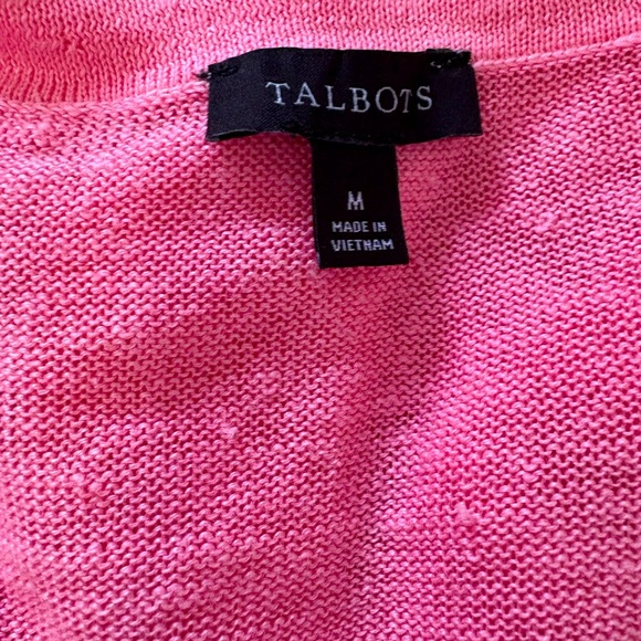 Talbots Linen Pink Beach Sweater, Size M - Picture 5 of 6